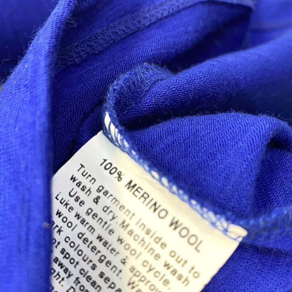ISLA New Zealand Tunic Top Shirt Dress Womens Medium 100% Merino Wool Blue - Picture 3 of 4